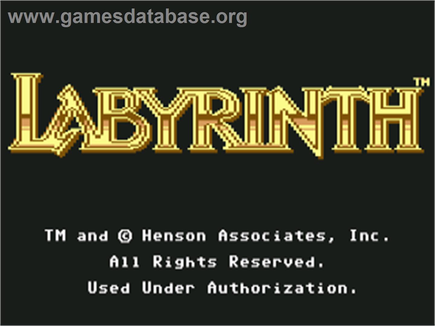 Labyrinth - Commodore 64 - Artwork - Title Screen