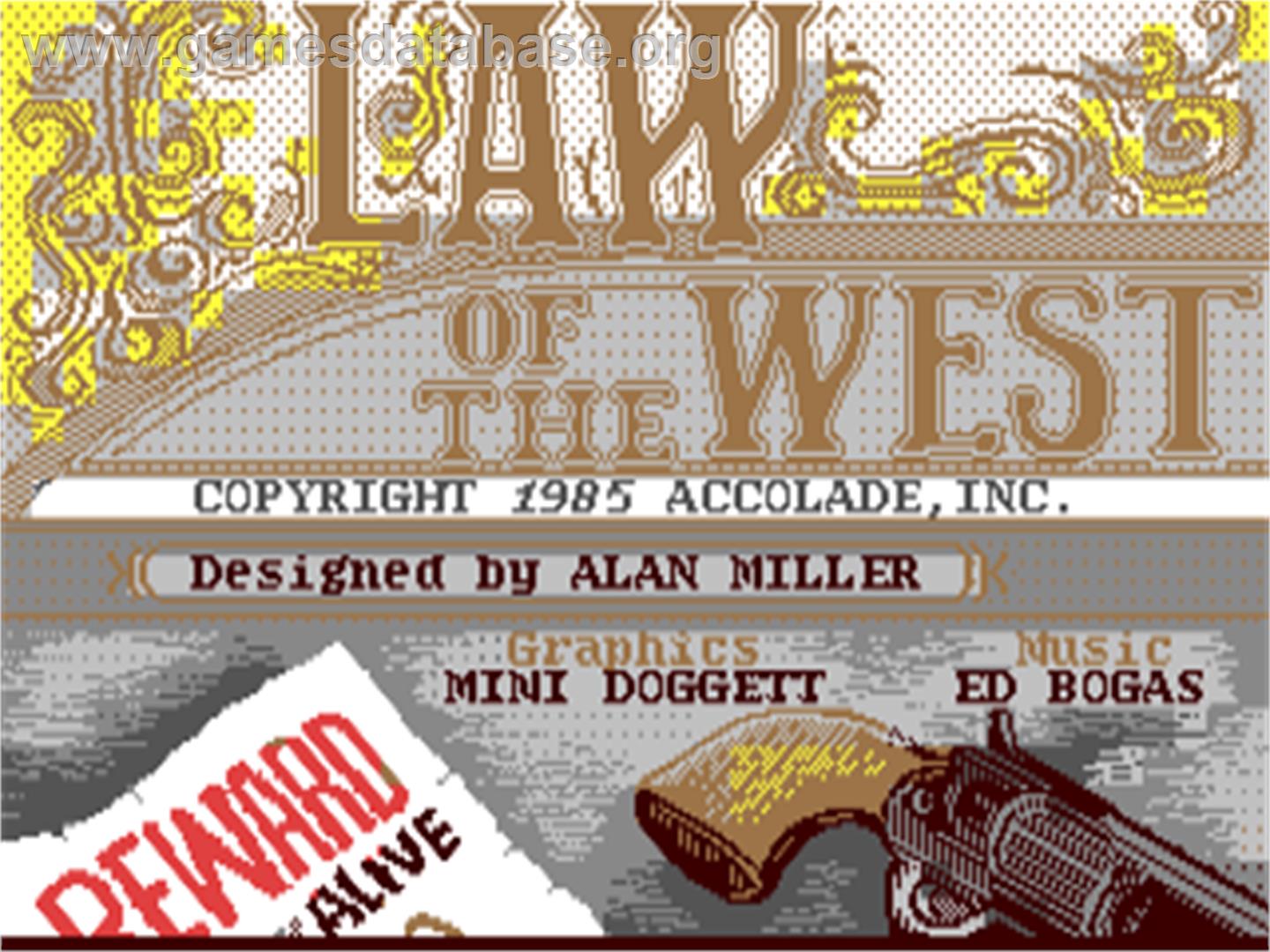 Law of the West - Commodore 64 - Artwork - Title Screen