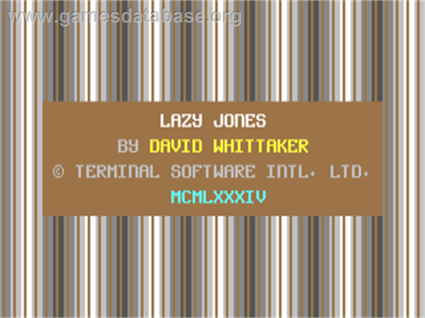 Lazy Jones - Commodore 64 - Artwork - Title Screen