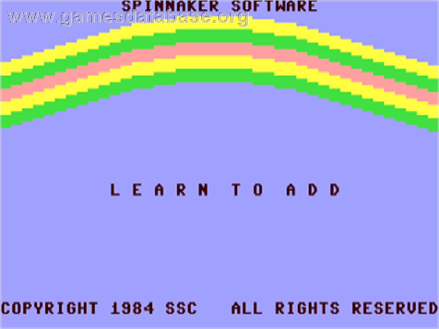 Learn to Add - Commodore 64 - Artwork - Title Screen