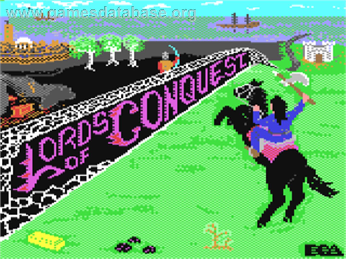 Lords of Conquest - Commodore 64 - Artwork - Title Screen