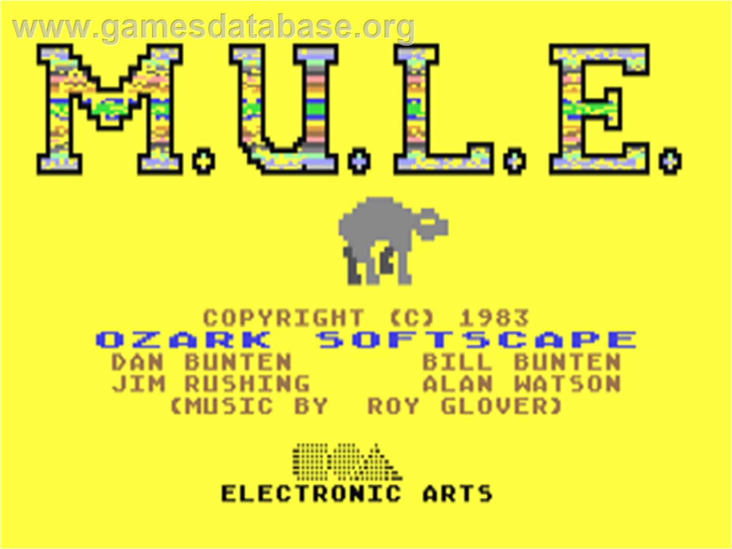 M.U.L.E. - Commodore 64 - Artwork - Title Screen