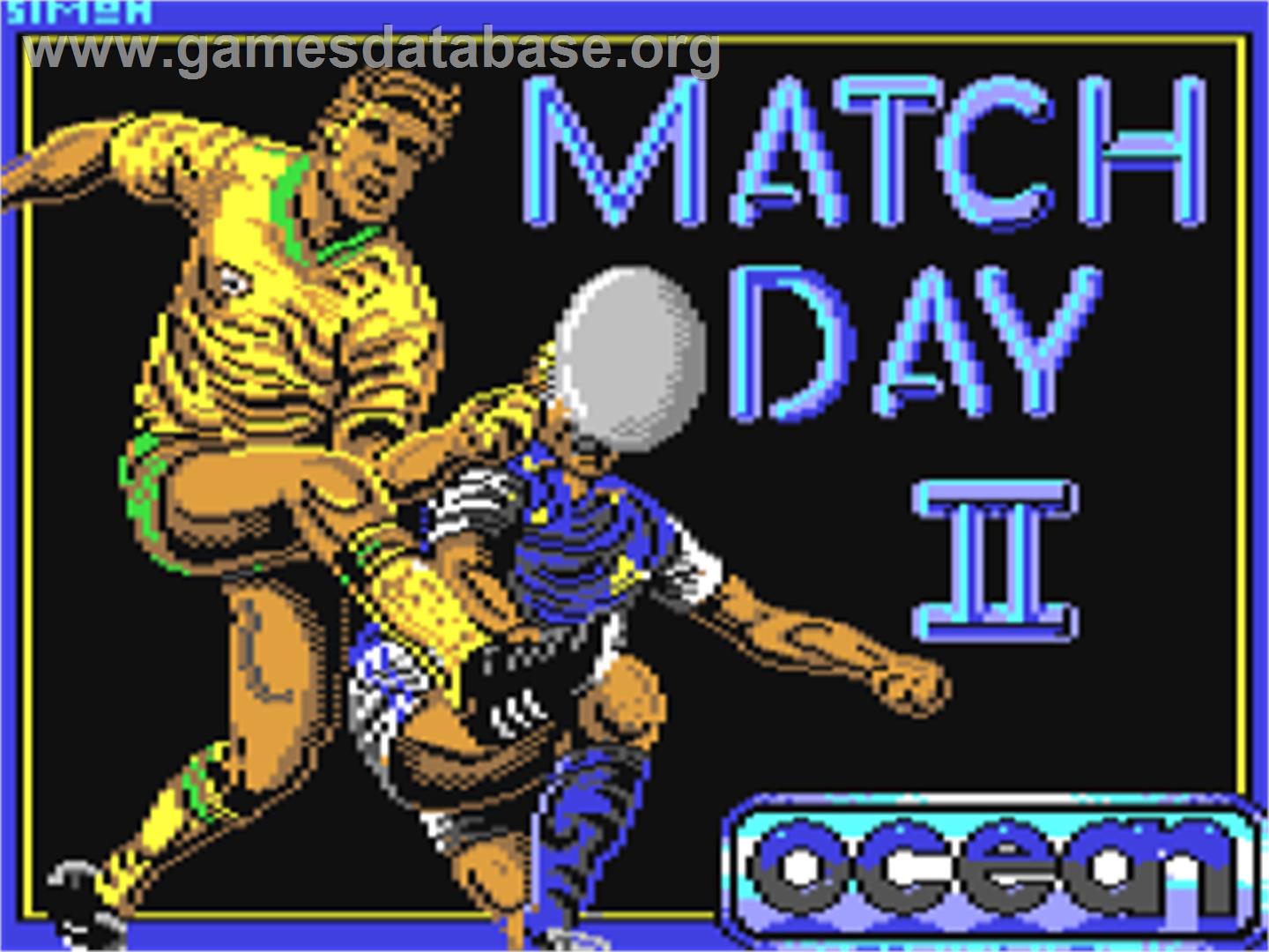 Match Day II - Commodore 64 - Artwork - Title Screen