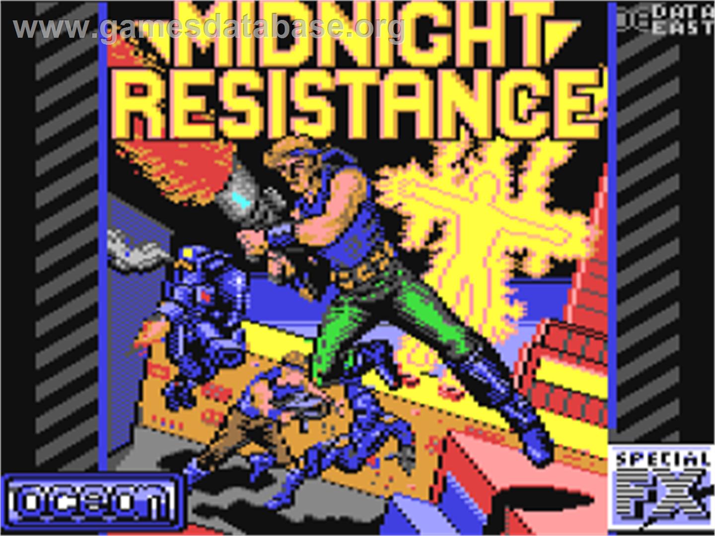 Midnight Resistance - Commodore 64 - Artwork - Title Screen