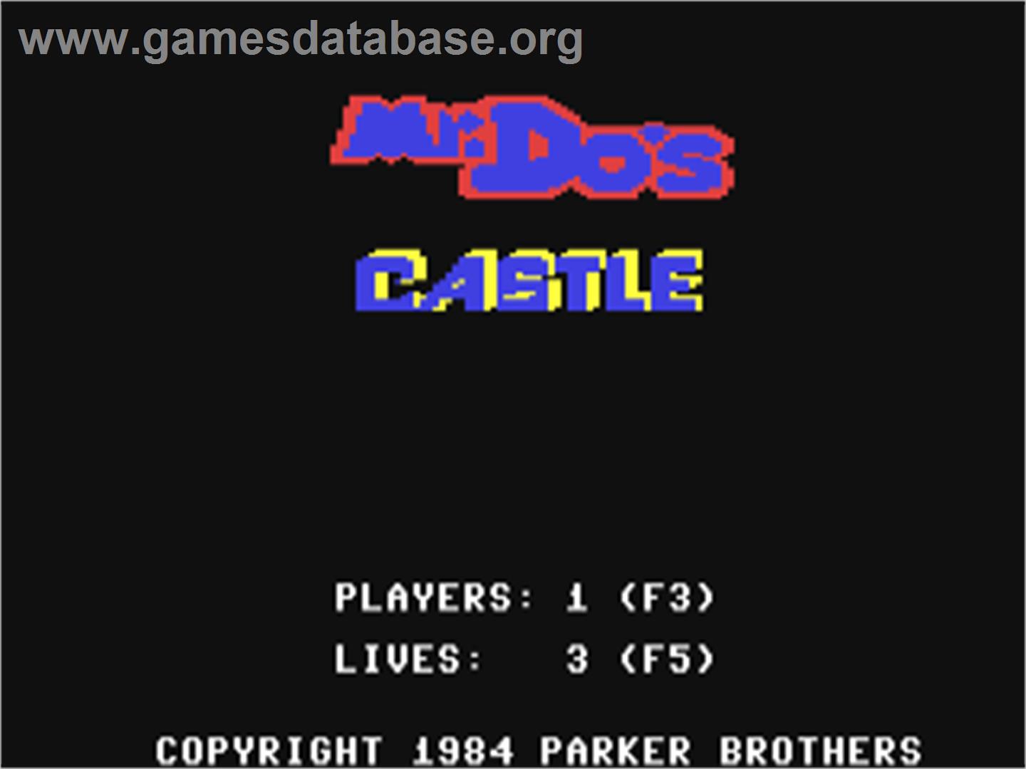 Mr. Do!'s Castle - Commodore 64 - Artwork - Title Screen