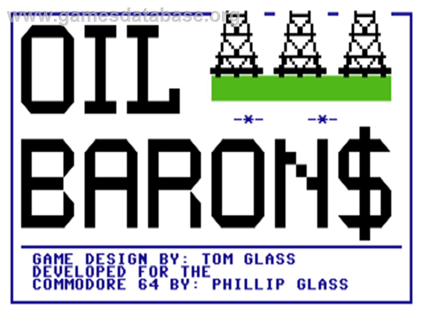 Oil Barons - Commodore 64 - Artwork - Title Screen
