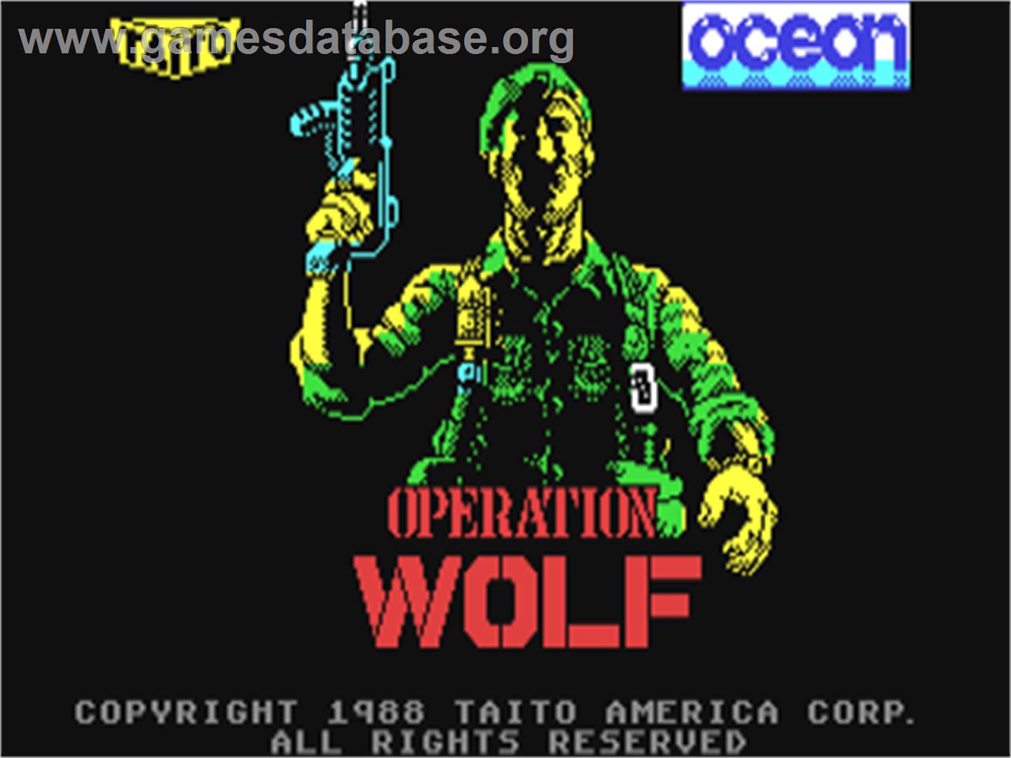 Operation Wolf - Commodore 64 - Artwork - Title Screen