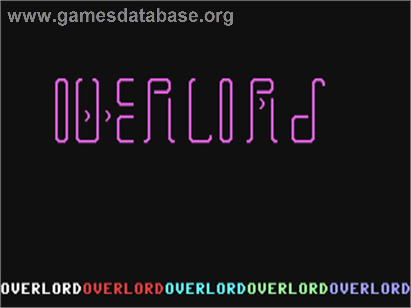 Overlord - Commodore 64 - Artwork - Title Screen