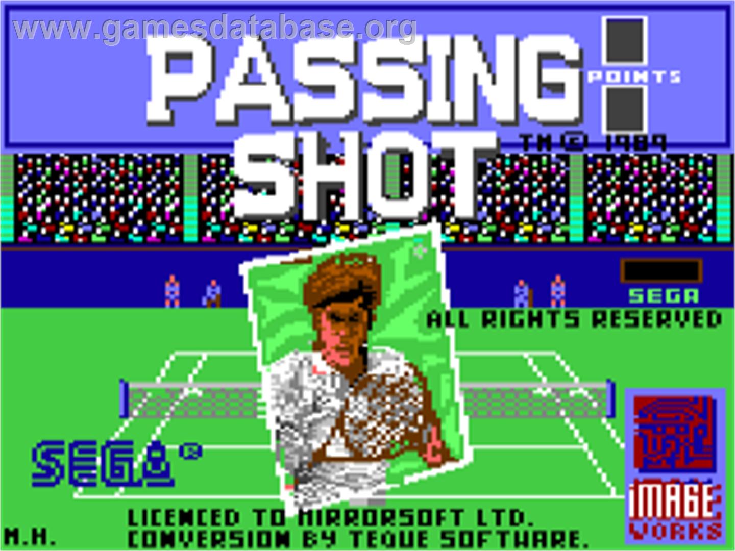 Passing Shot - Commodore 64 - Artwork - Title Screen
