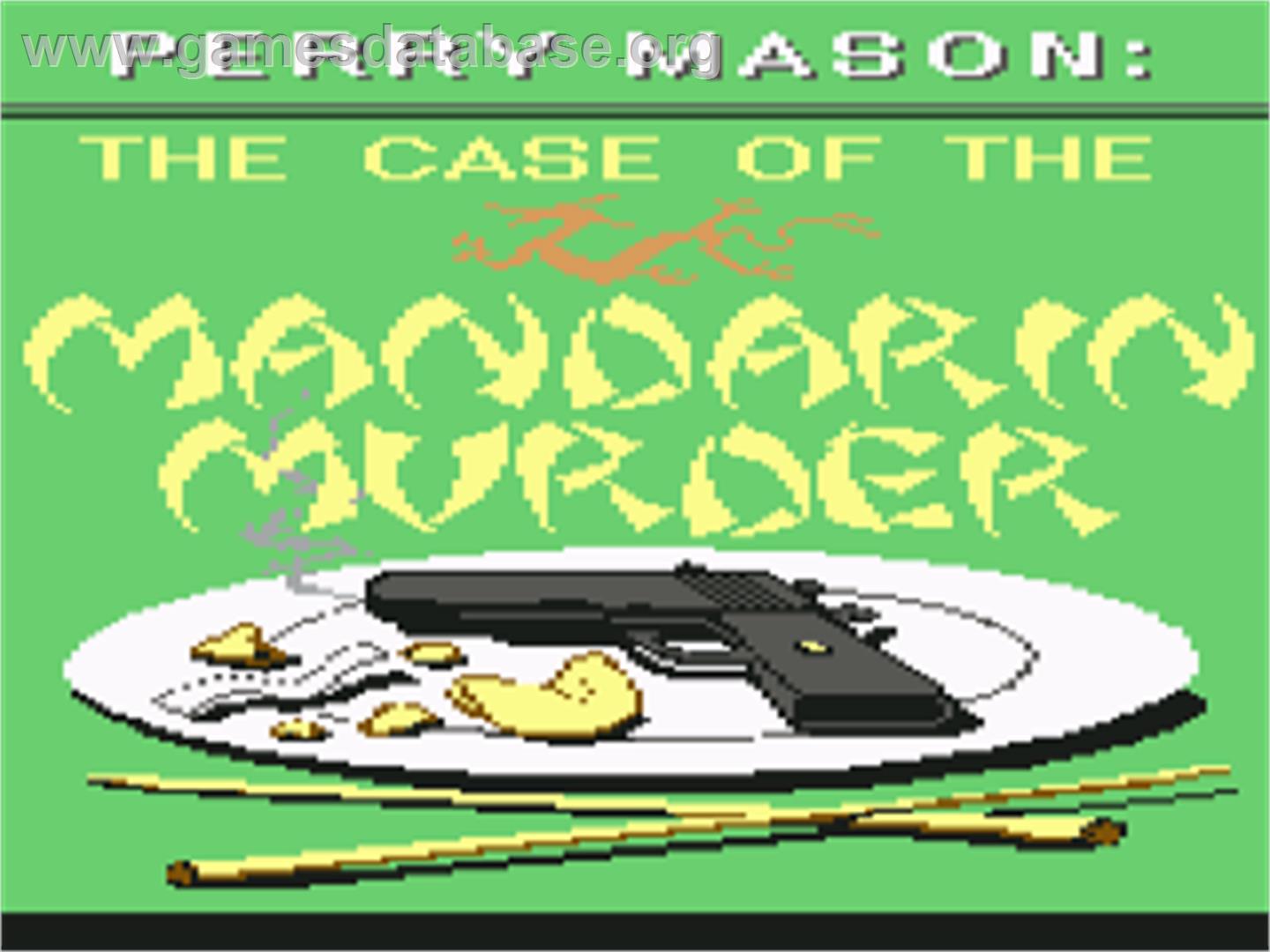 Perry Mason: The Case of the Mandarin Murder - Commodore 64 - Artwork - Title Screen