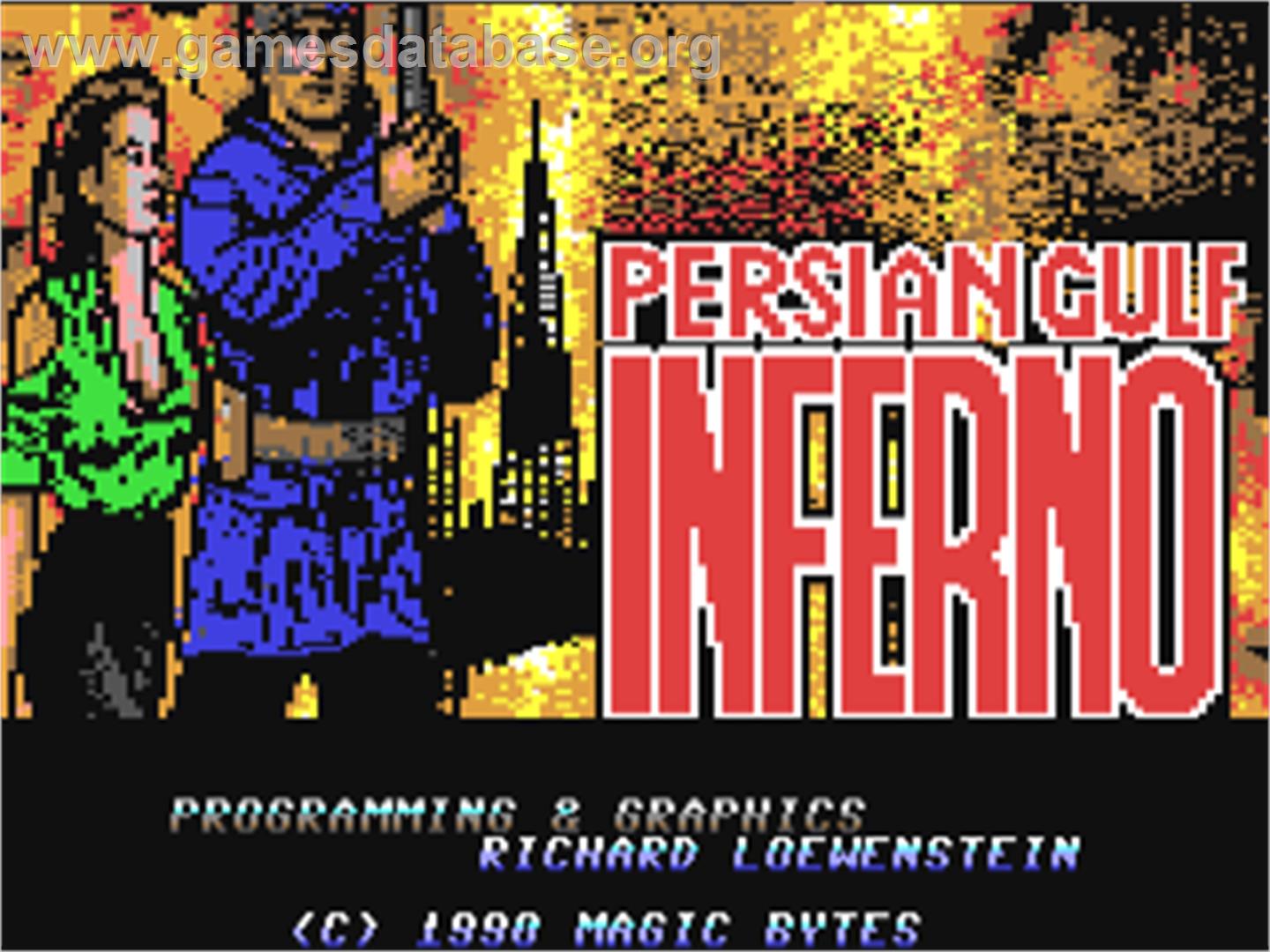 Persian Gulf Inferno - Commodore 64 - Artwork - Title Screen