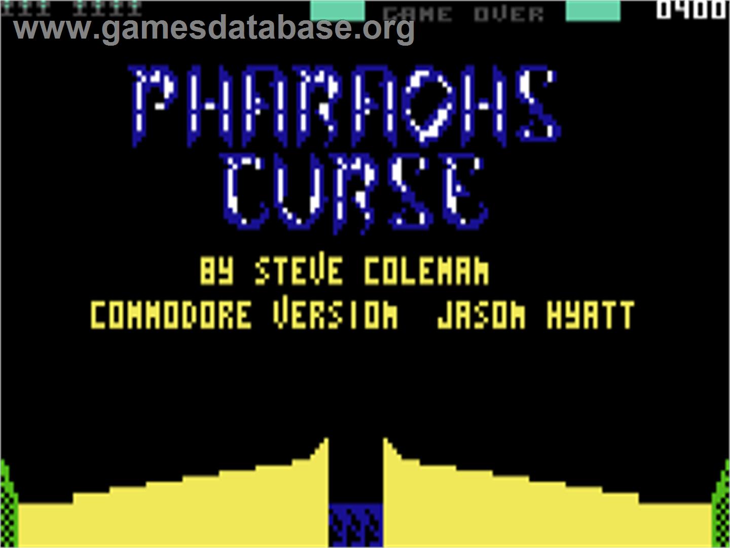Pharaoh's Curse - Commodore 64 - Artwork - Title Screen