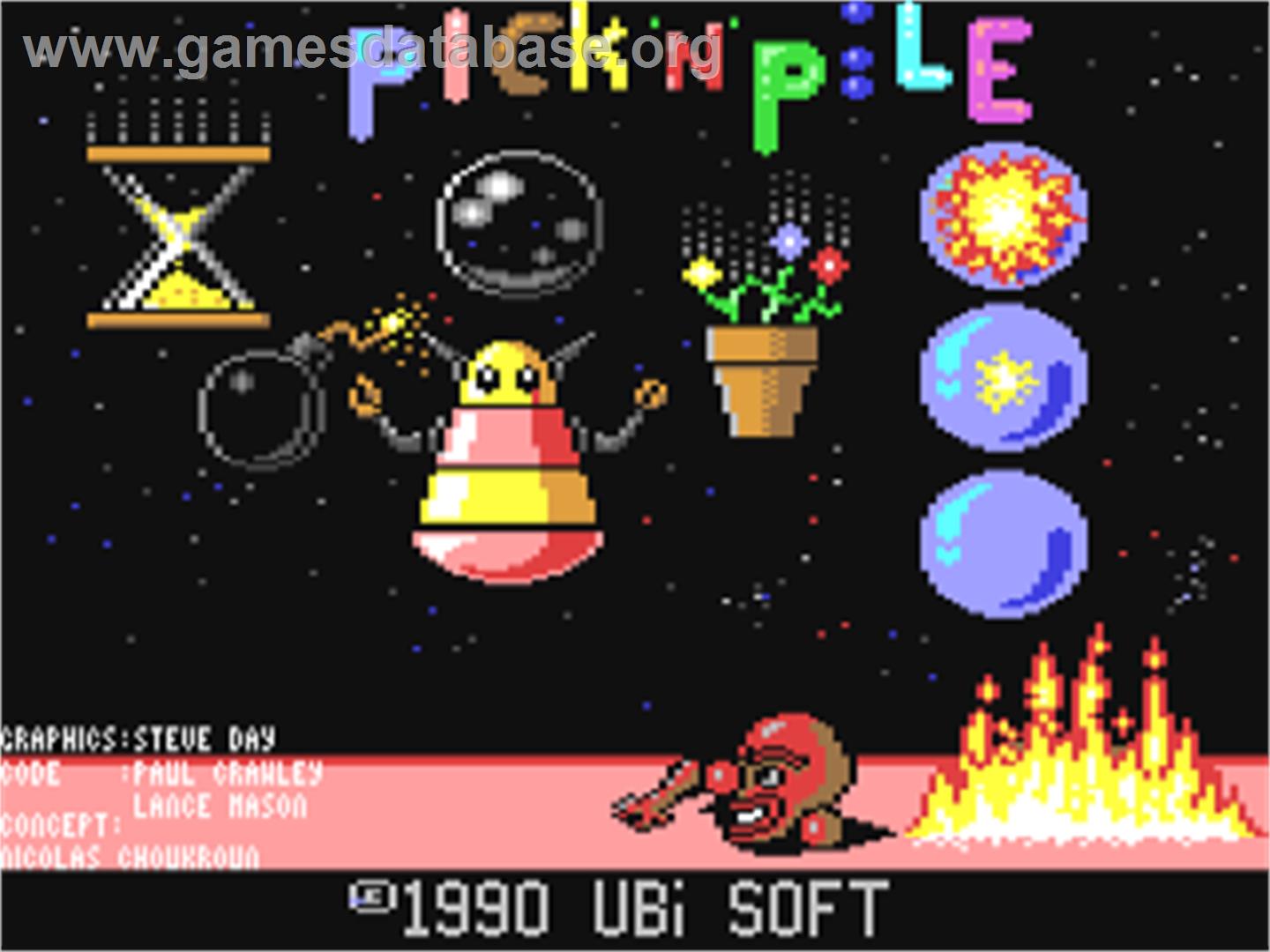 Pick 'n Pile - Commodore 64 - Artwork - Title Screen