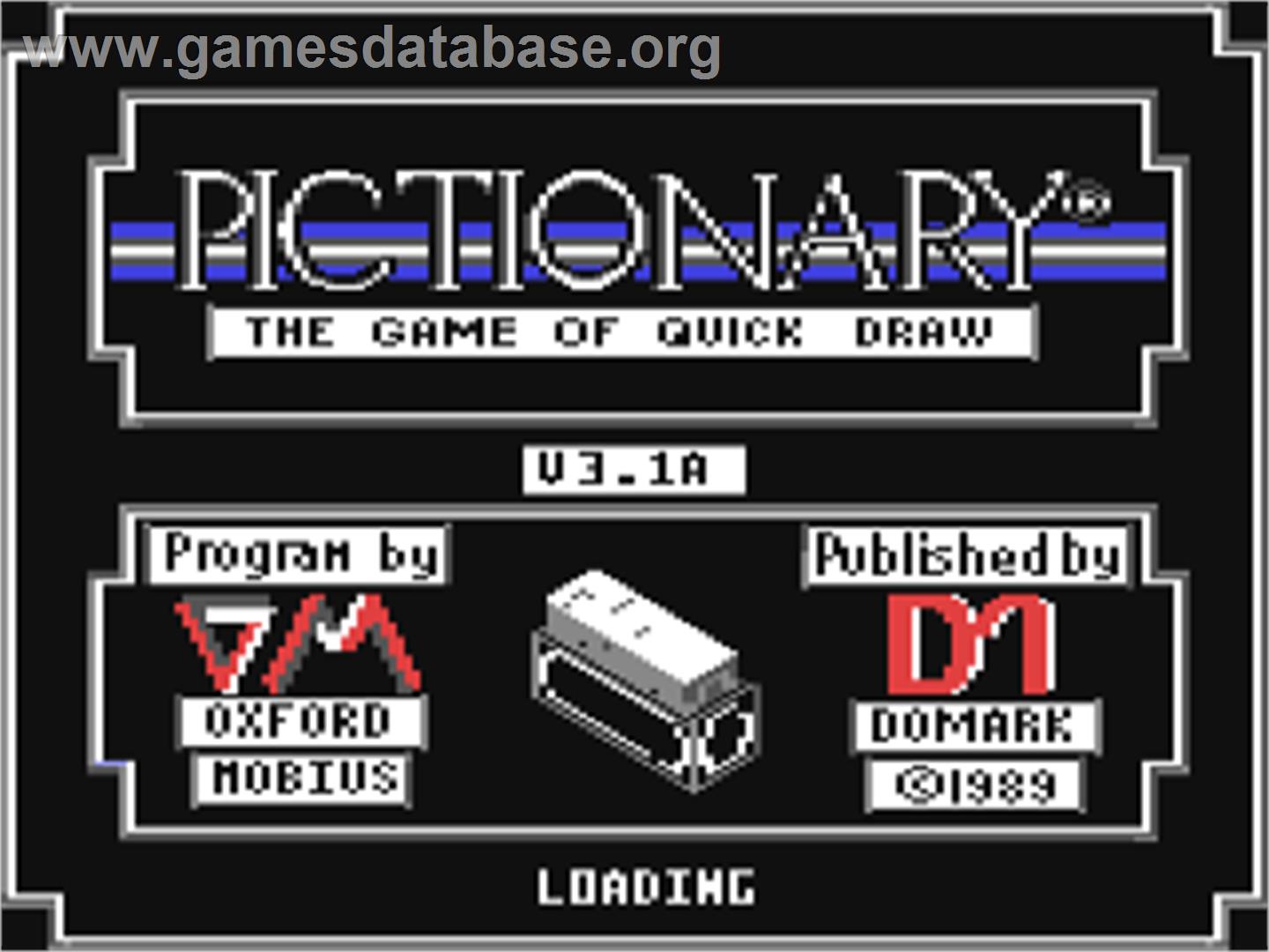 Pictionary - Commodore 64 - Artwork - Title Screen