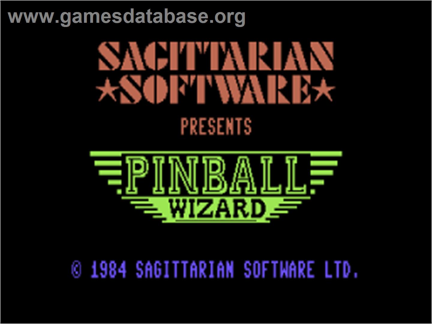 Pinball Wizard - Commodore 64 - Artwork - Title Screen