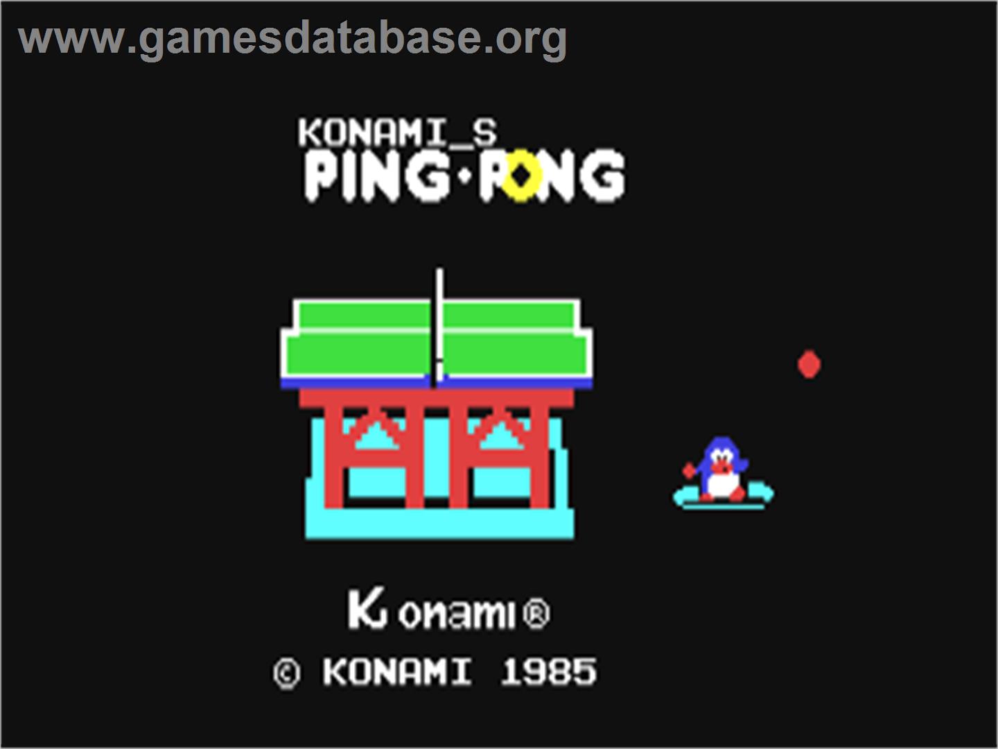 Ping Pong - Commodore 64 - Artwork - Title Screen