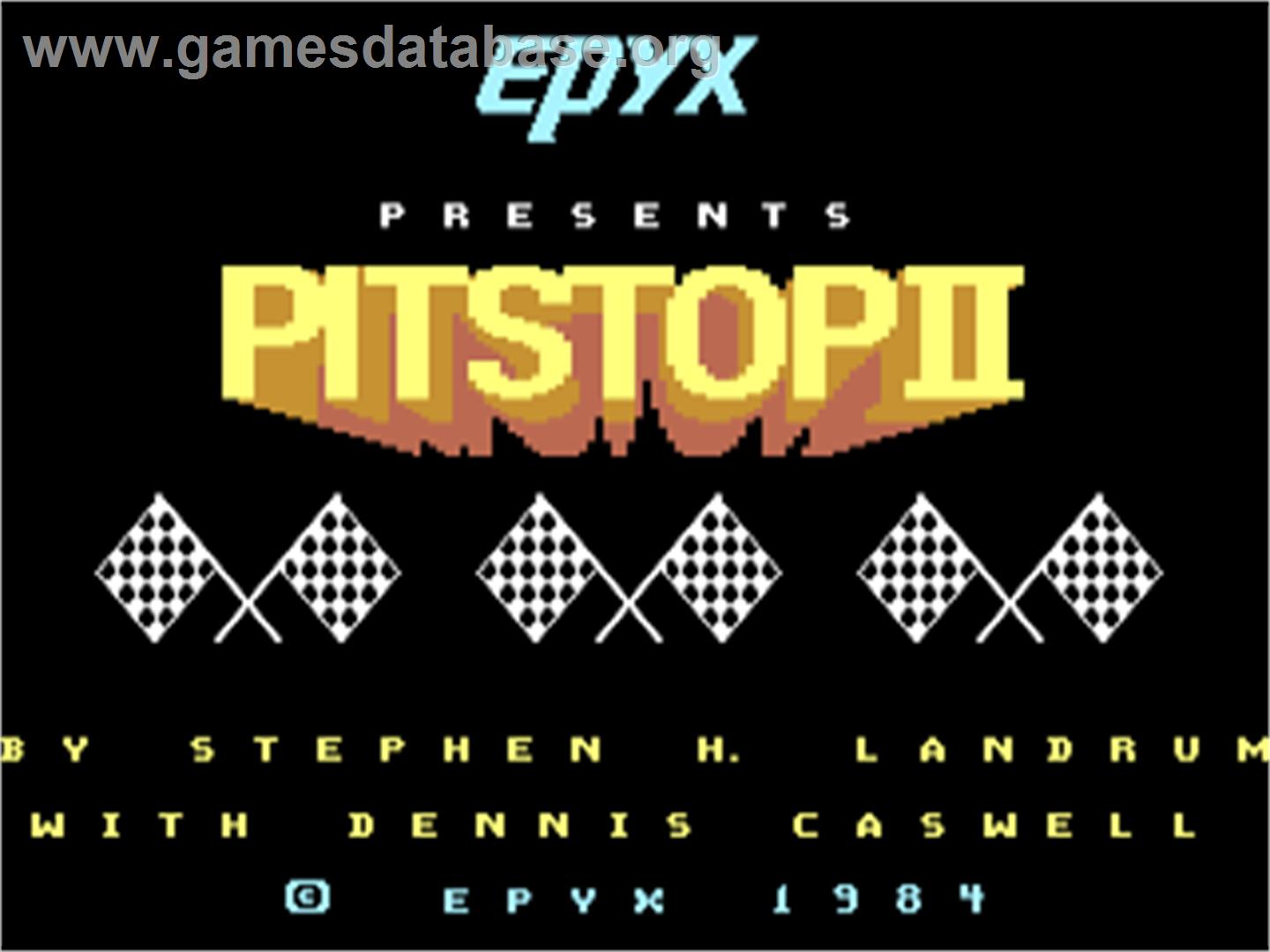 Pitstop II - Commodore 64 - Artwork - Title Screen