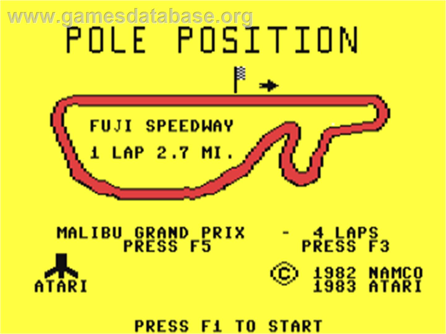 Pole Position - Commodore 64 - Artwork - Title Screen