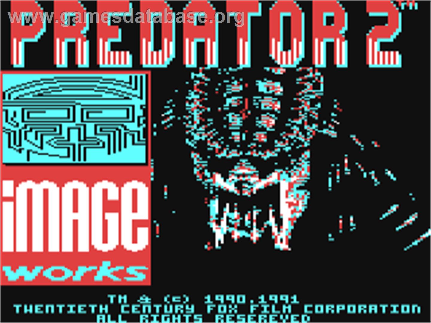 Predator 2 - Commodore 64 - Artwork - Title Screen