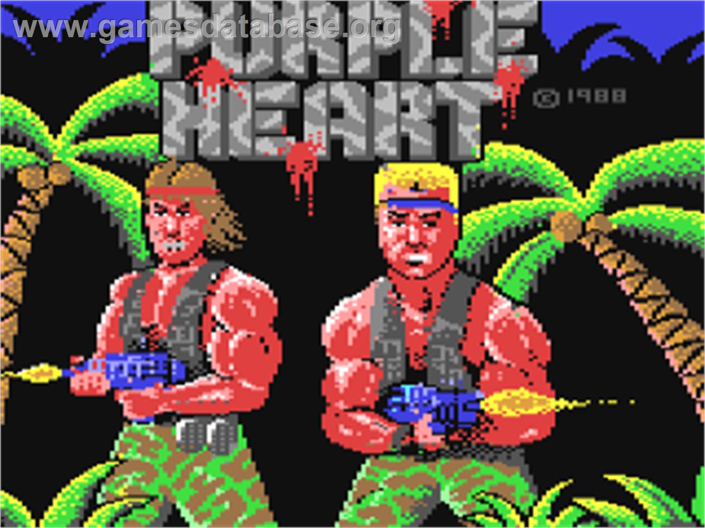 Purple Heart - Commodore 64 - Artwork - Title Screen