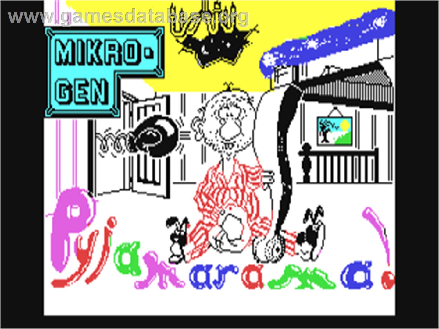 Pyjamarama - Commodore 64 - Artwork - Title Screen
