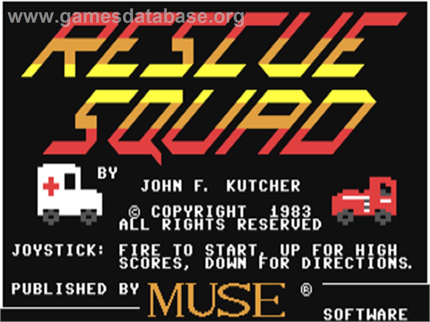 Rescue Squad - Commodore 64 - Artwork - Title Screen