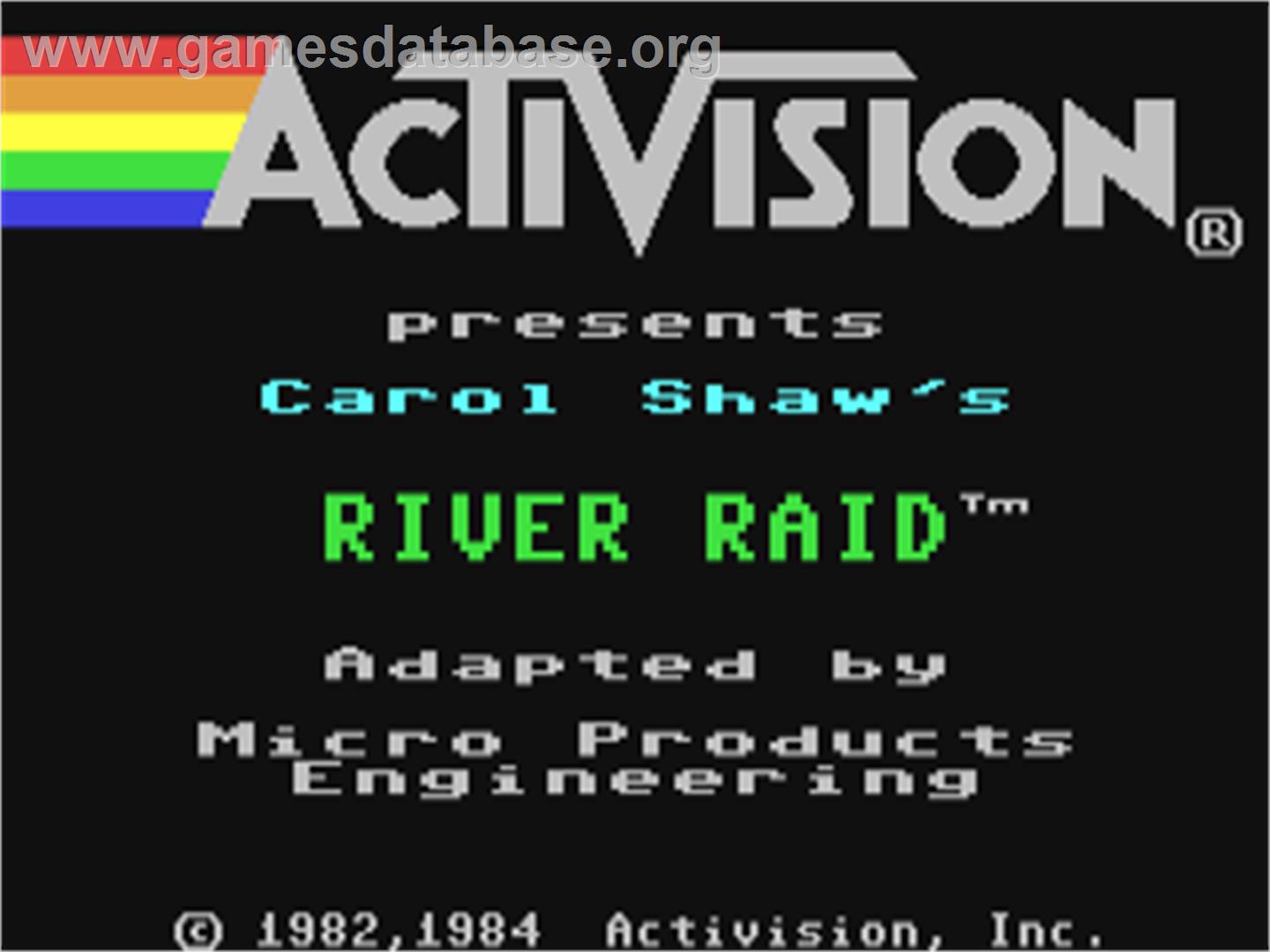 River Raid - Commodore 64 - Artwork - Title Screen