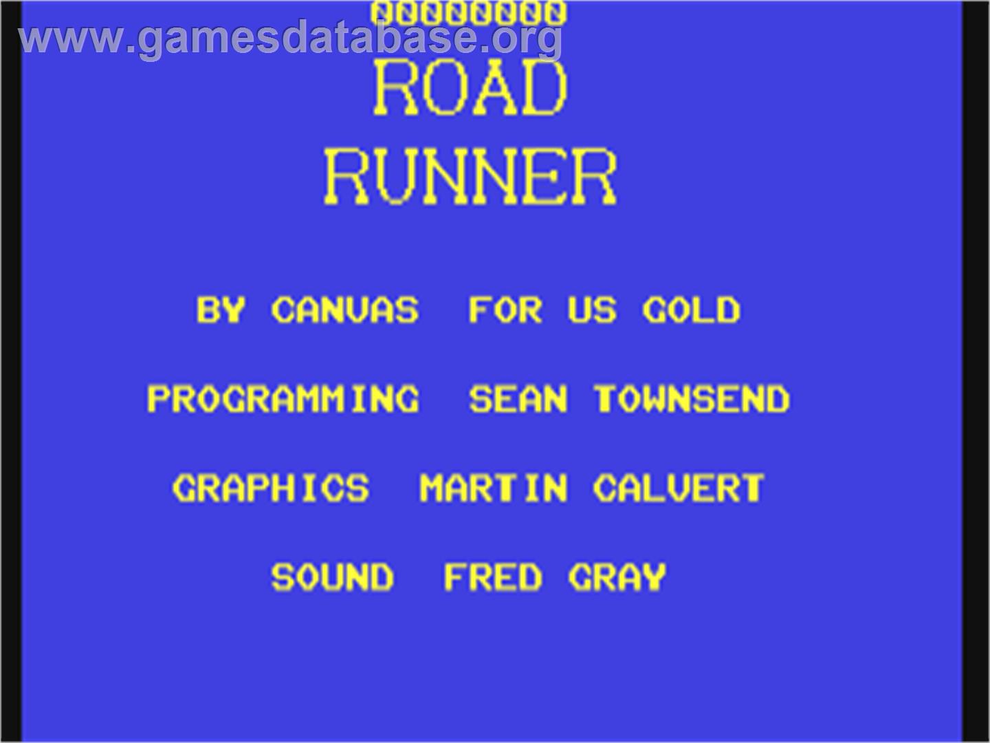 Road Runner - Commodore 64 - Artwork - Title Screen