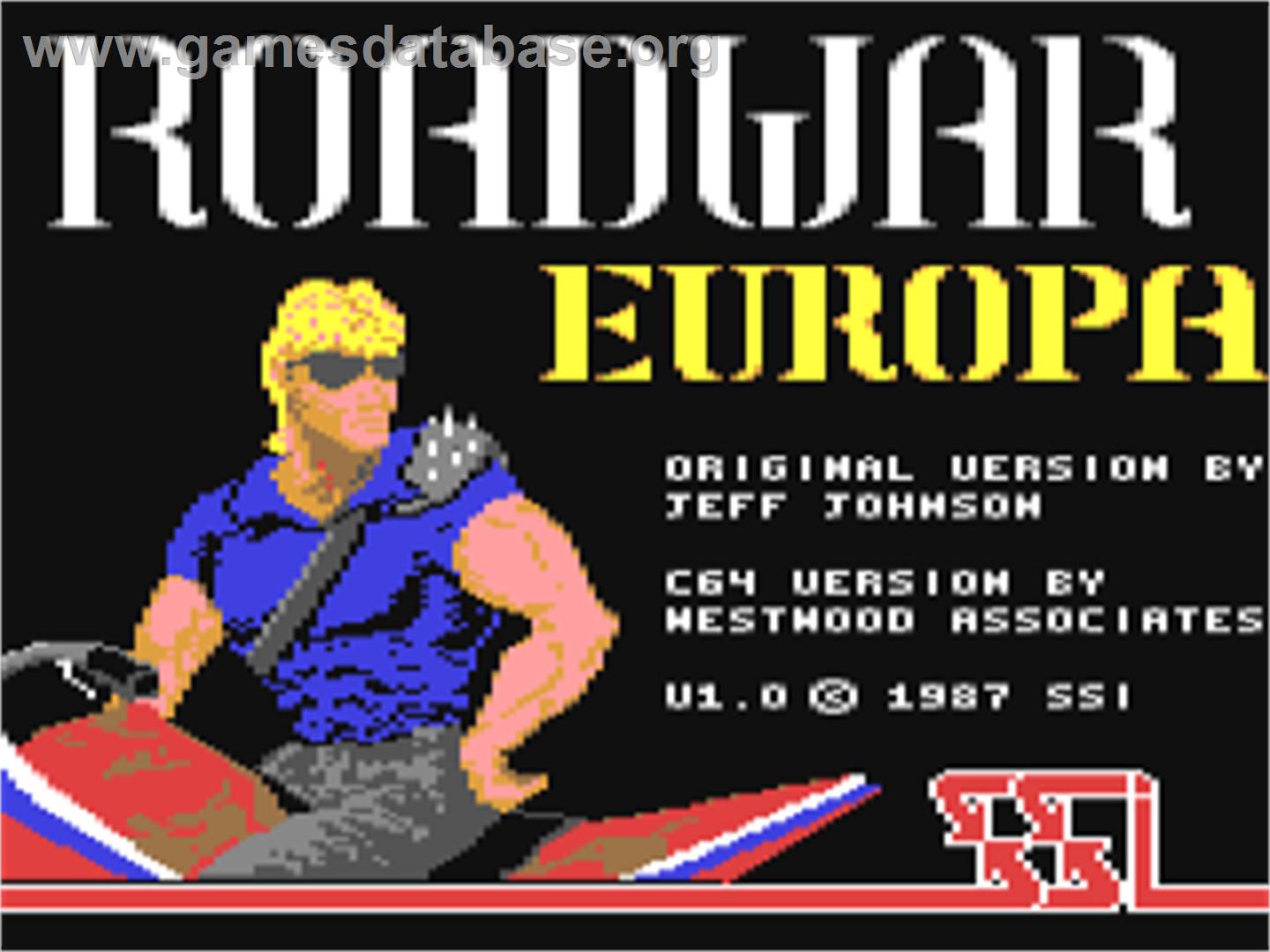 Roadwar Europa - Commodore 64 - Artwork - Title Screen