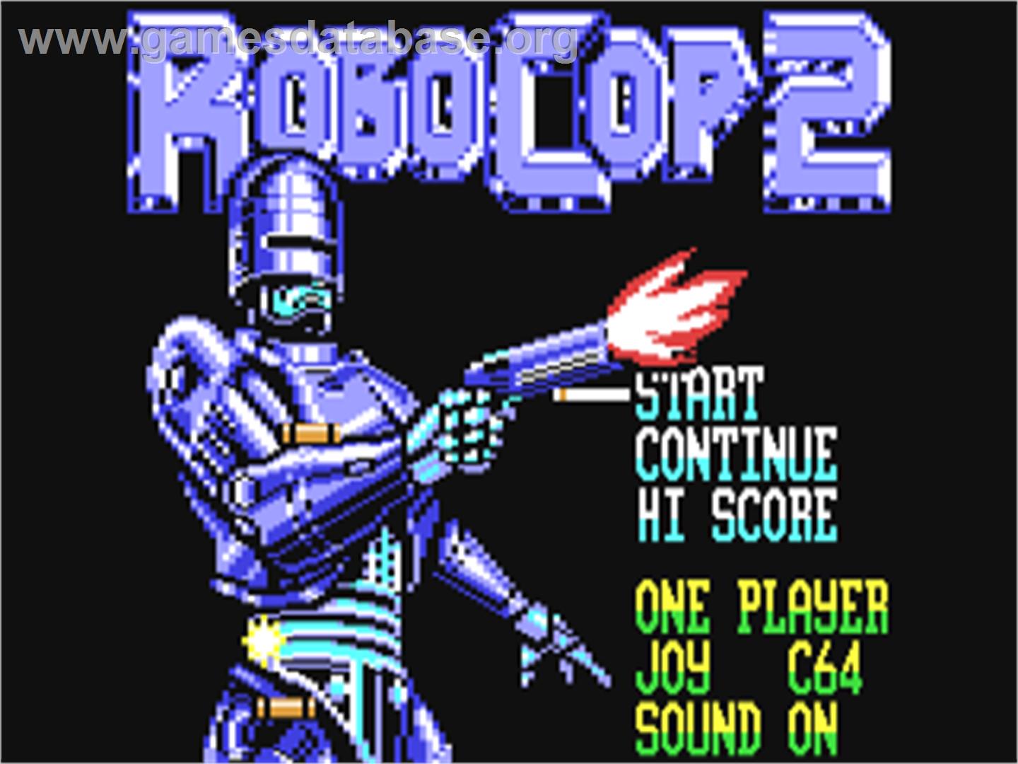 RoboCop 2 - Commodore 64 - Artwork - Title Screen