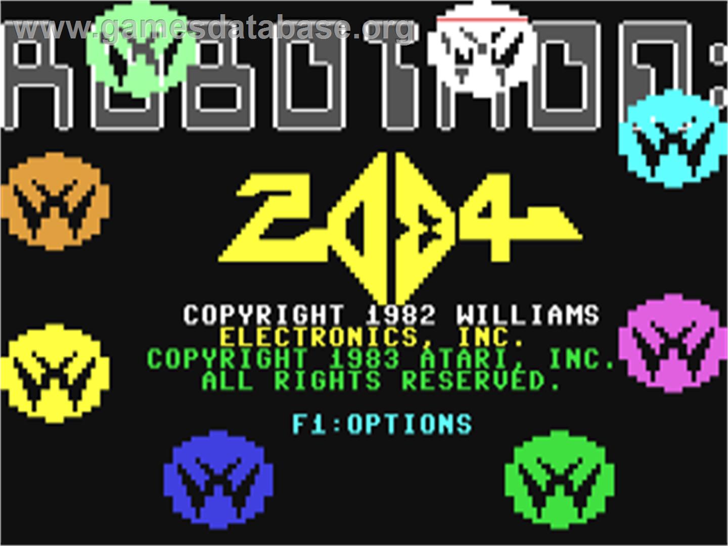 Robotron: 2084 - Commodore 64 - Artwork - Title Screen