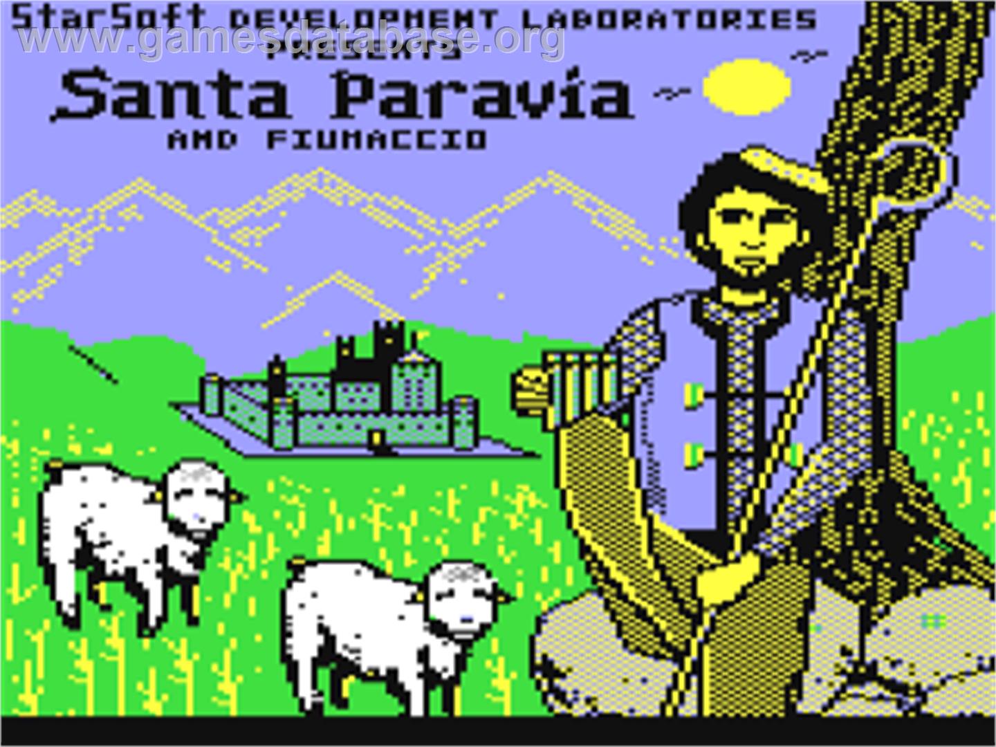 Santa Paravia and Fiumaccio - Commodore 64 - Artwork - Title Screen