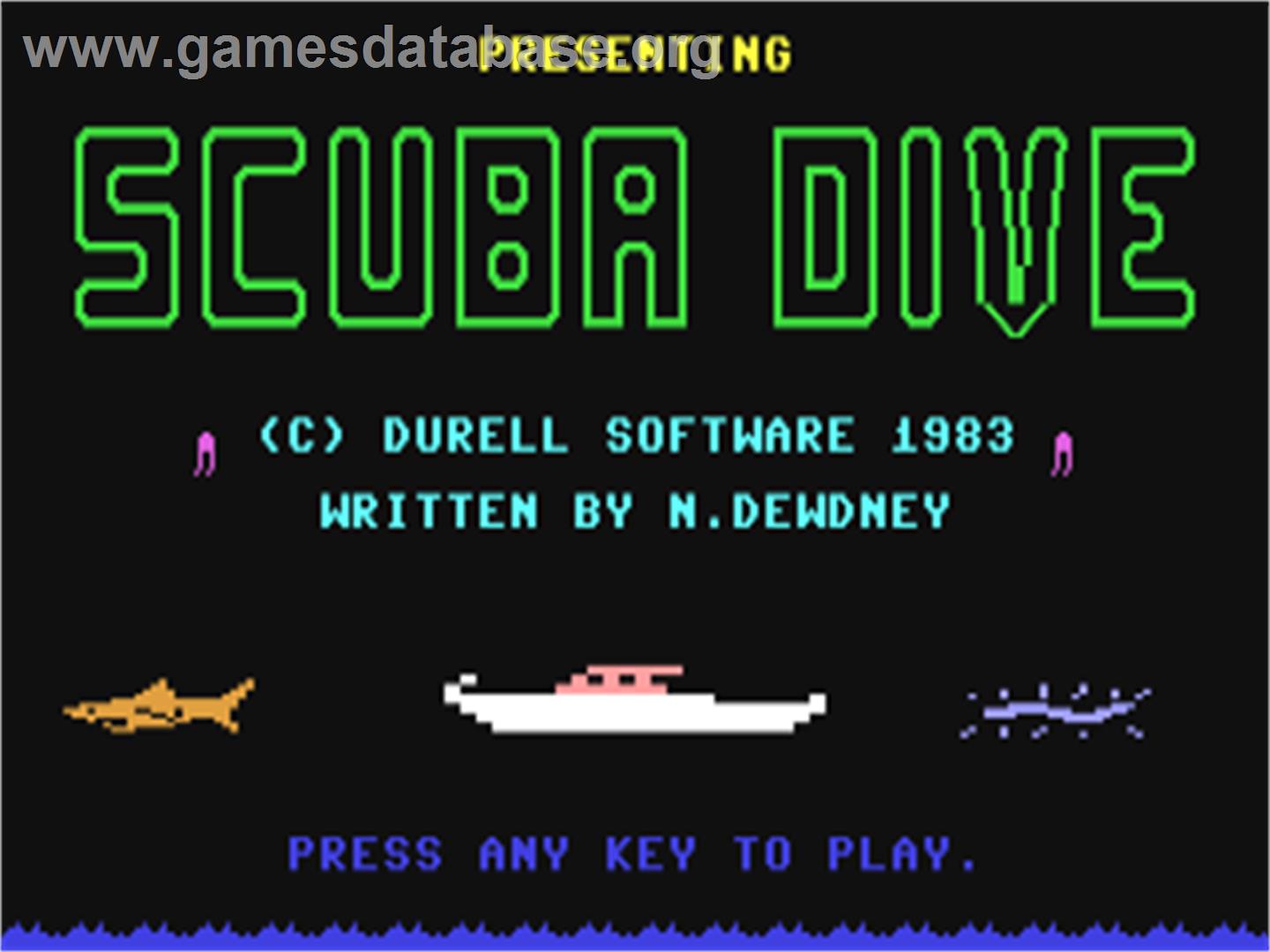 Scuba Dive - Commodore 64 - Artwork - Title Screen