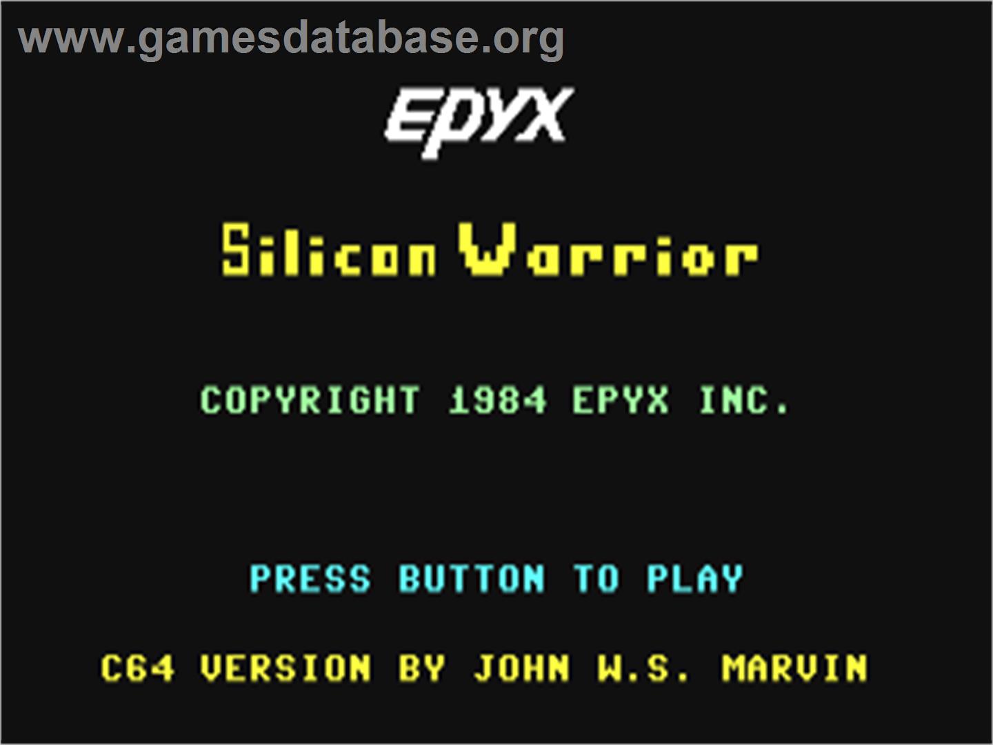 Silicon Warrior - Commodore 64 - Artwork - Title Screen