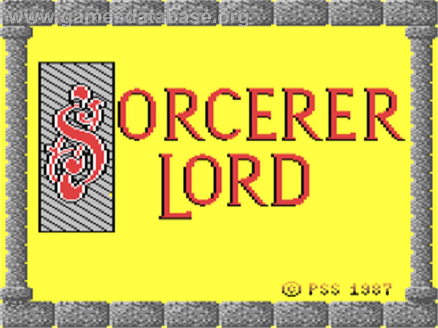 Sorcerer Lord - Commodore 64 - Artwork - Title Screen