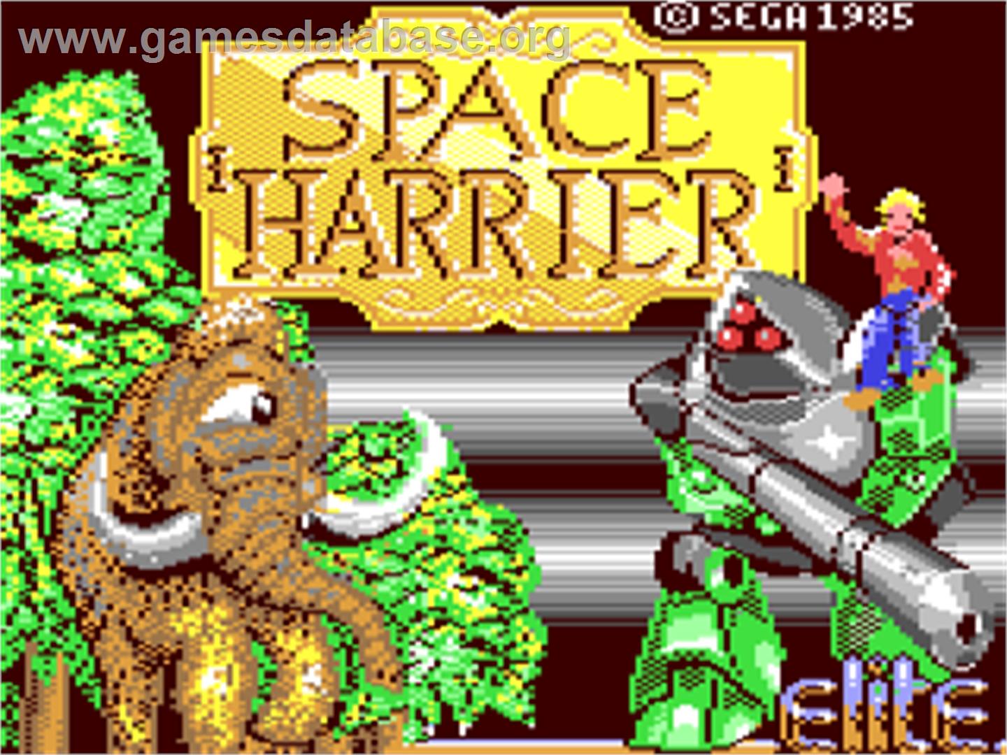 Space Harrier - Commodore 64 - Artwork - Title Screen