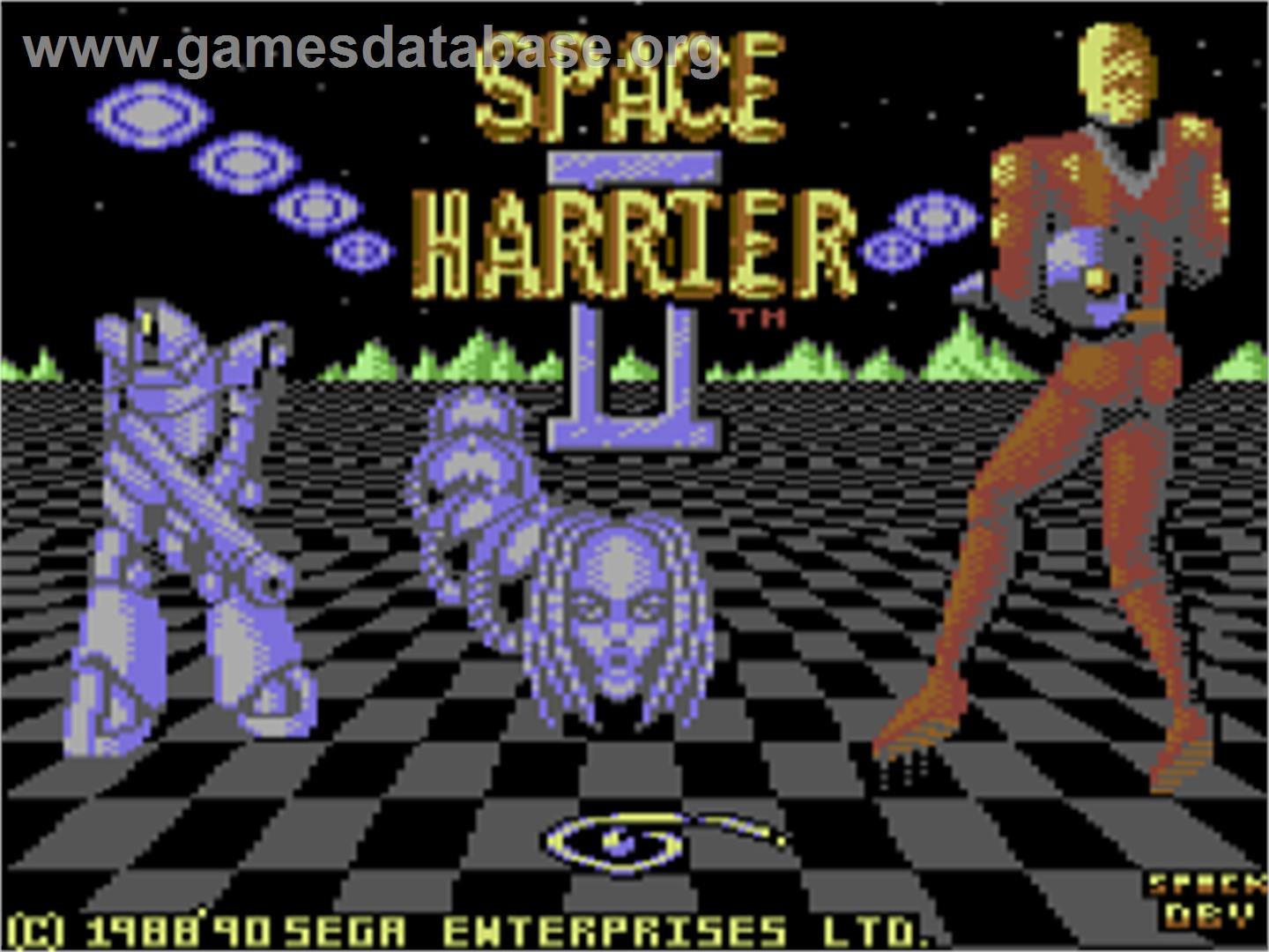 Space Harrier II - Commodore 64 - Artwork - Title Screen