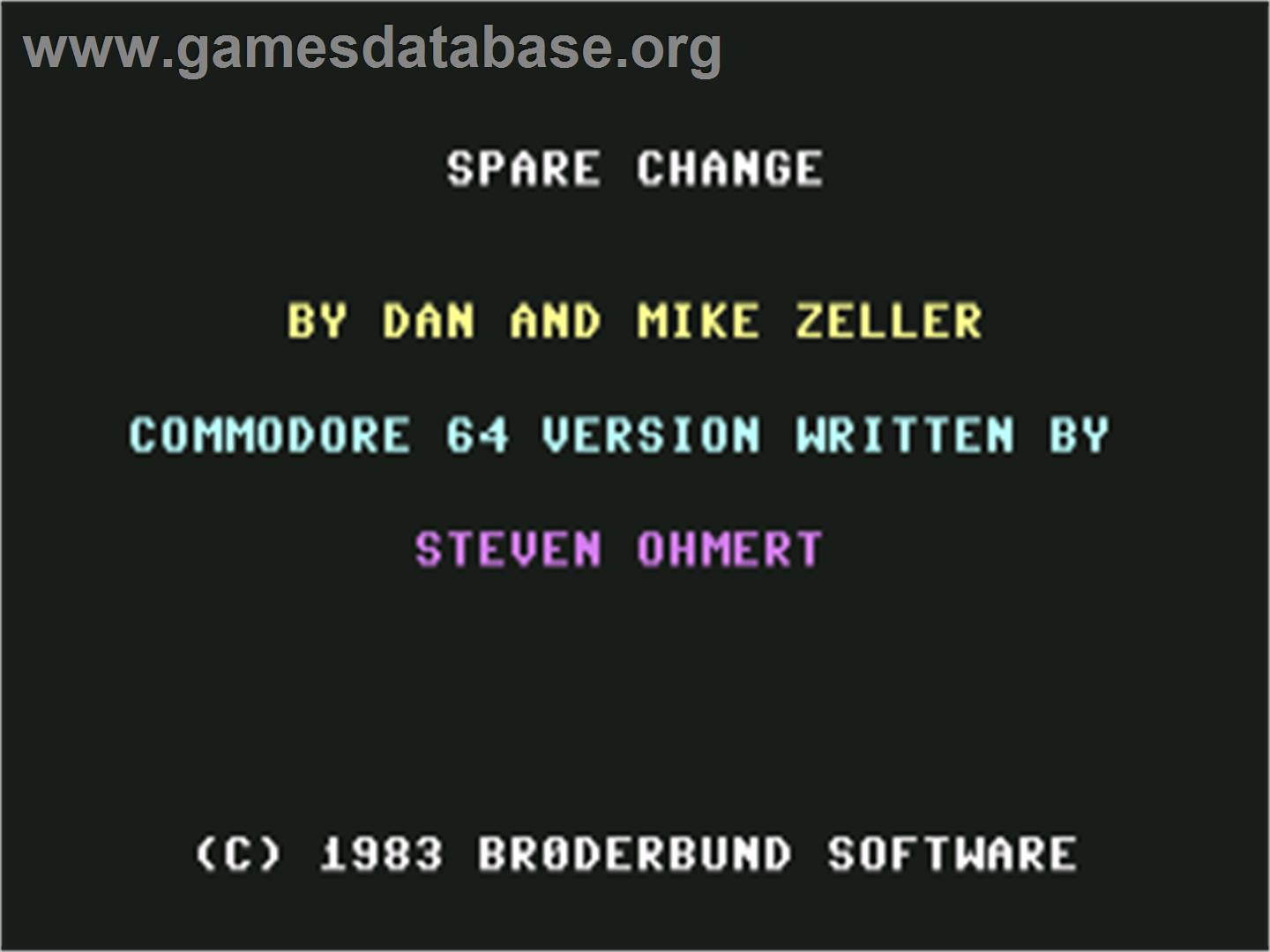 Spare Change - Commodore 64 - Artwork - Title Screen