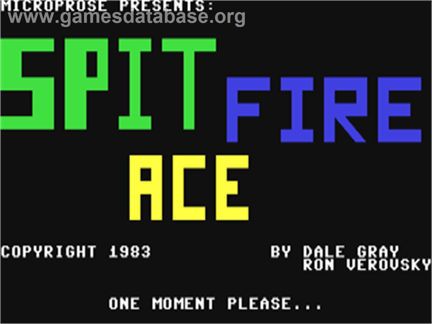 Spitfire Ace - Commodore 64 - Artwork - Title Screen