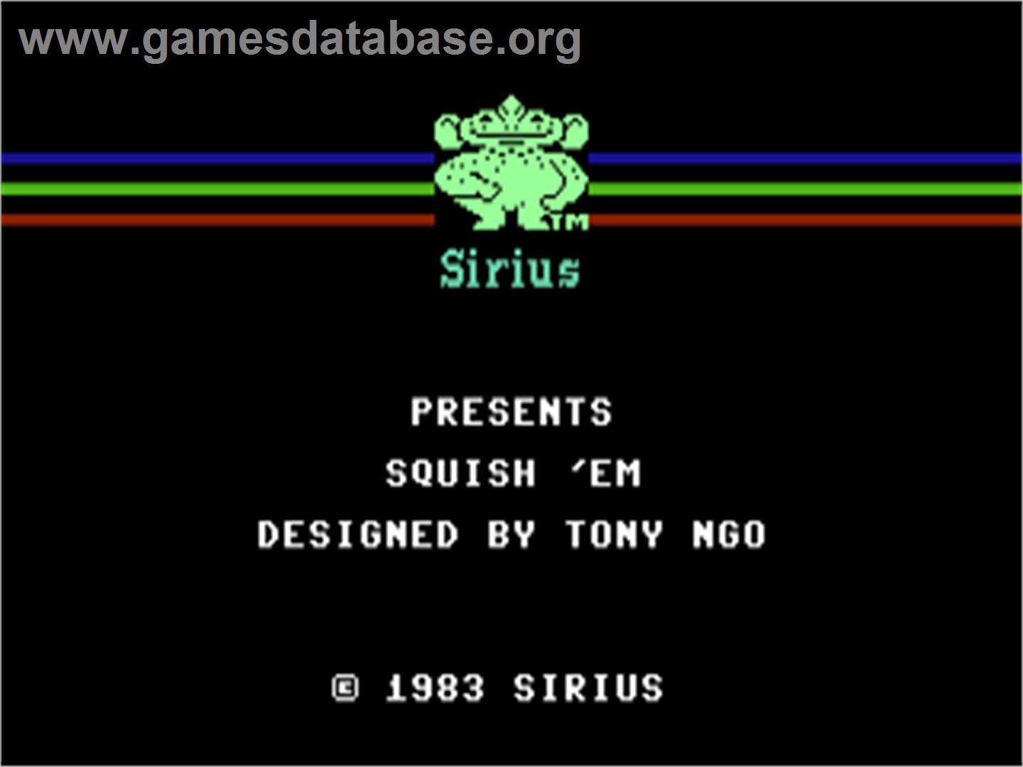 Squish 'Em - Commodore 64 - Artwork - Title Screen