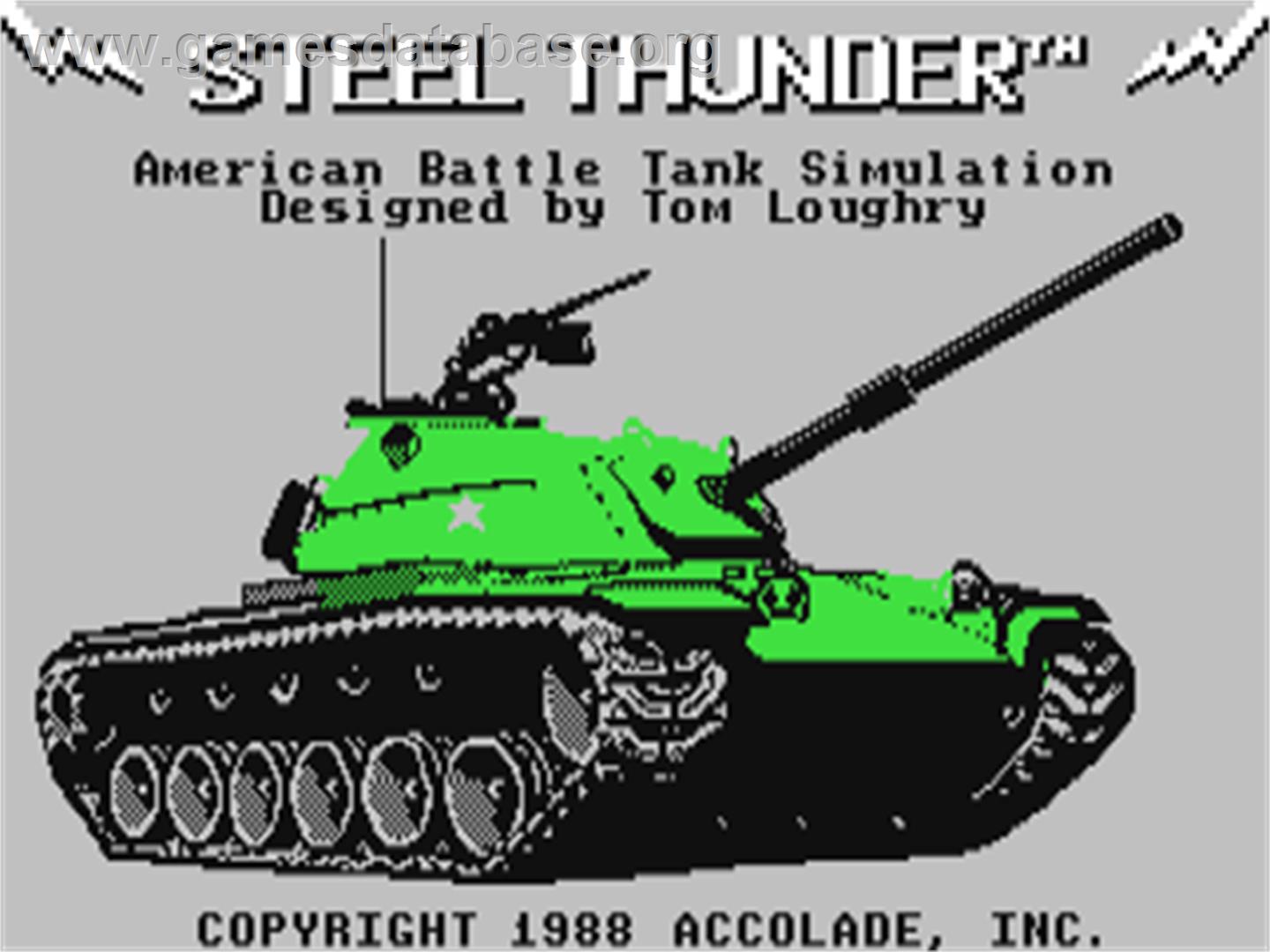 Steel Thunder - Commodore 64 - Artwork - Title Screen