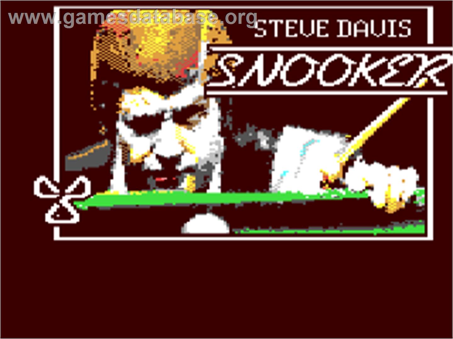 Steve Davis Snooker - Commodore 64 - Artwork - Title Screen