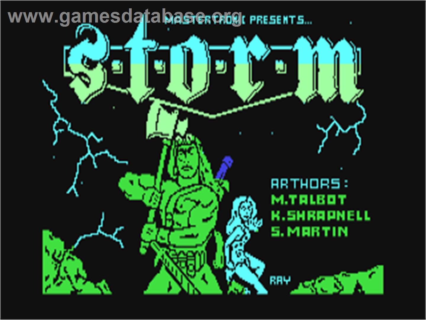 Storm - Commodore 64 - Artwork - Title Screen