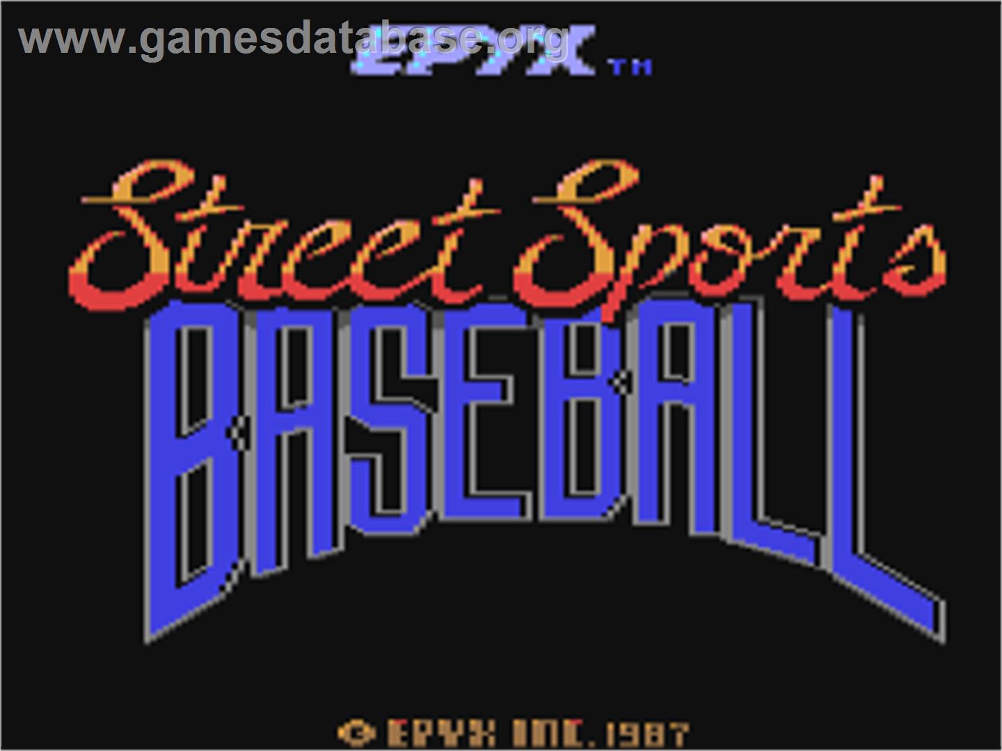Street Sports Baseball - Commodore 64 - Artwork - Title Screen