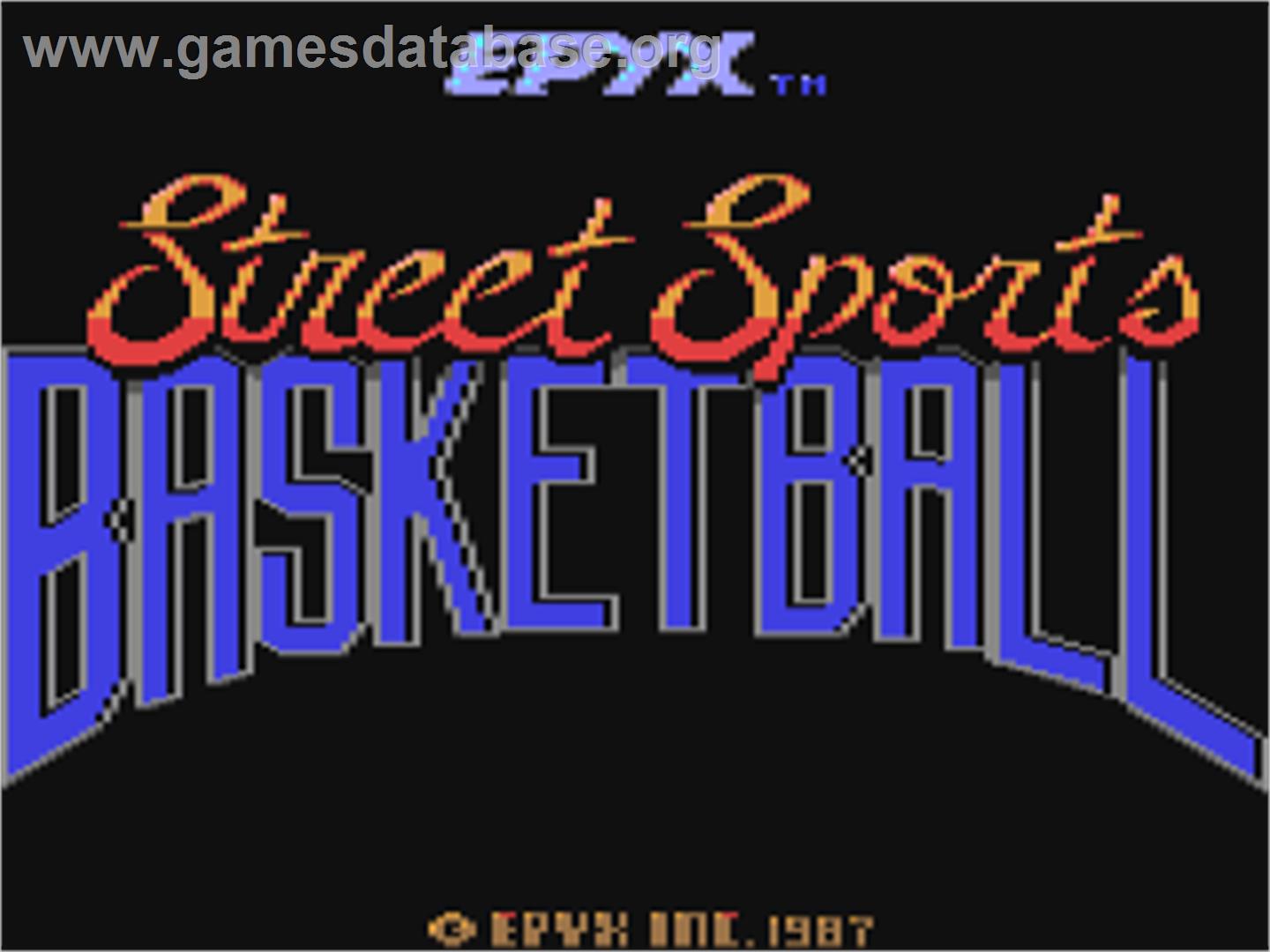 Street Sports Basketball - Commodore 64 - Artwork - Title Screen