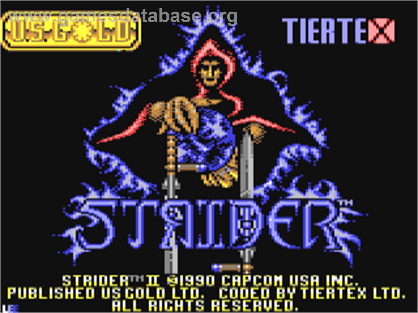 Strider 2 - Commodore 64 - Artwork - Title Screen