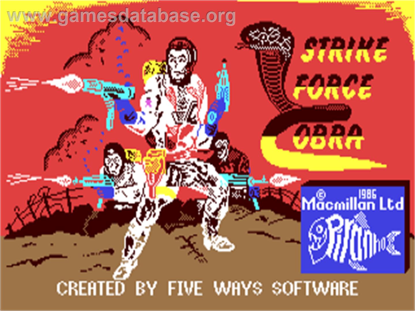 Strike Force Cobra - Commodore 64 - Artwork - Title Screen