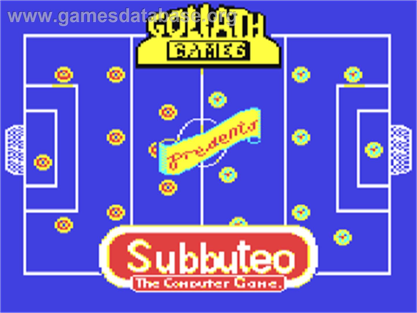 Subbuteo - Commodore 64 - Artwork - Title Screen