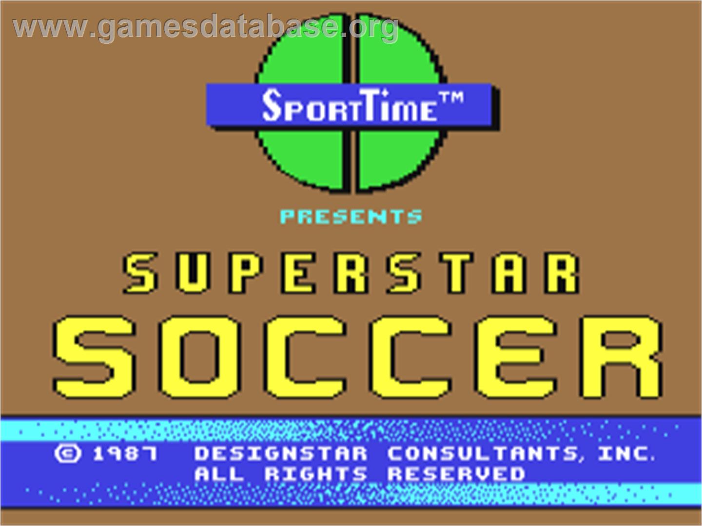 SuperStar Soccer - Commodore 64 - Artwork - Title Screen