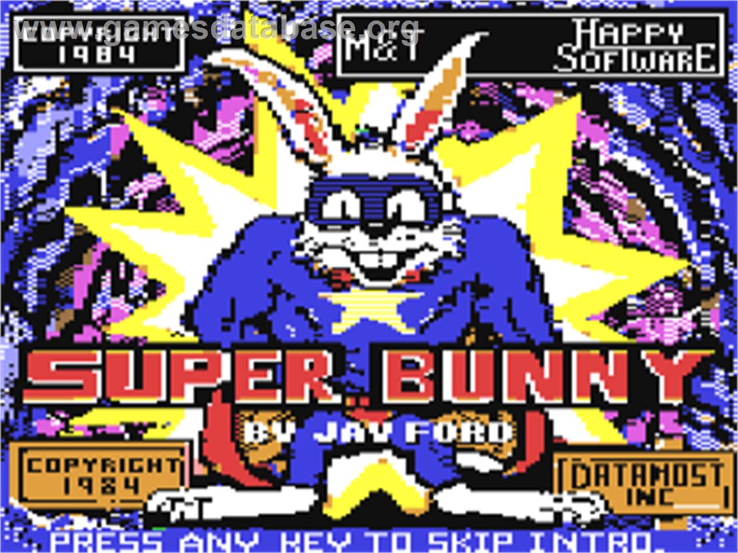 Super Bunny - Commodore 64 - Artwork - Title Screen